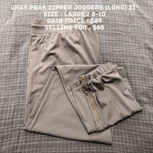 Zyia Grey Peak Zipper Joggers